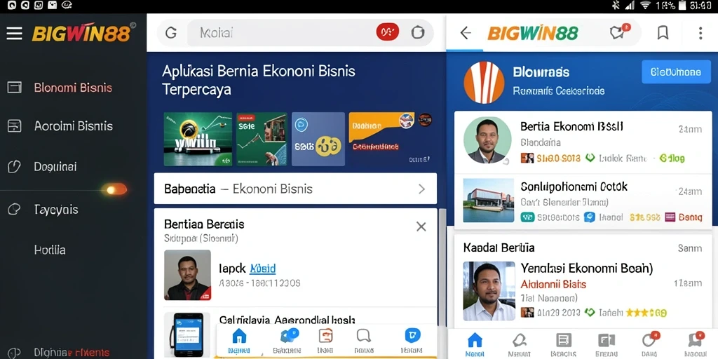 Antarmuka pengguna aplikasi BIGWIN88 yang intuitif dan informatif.