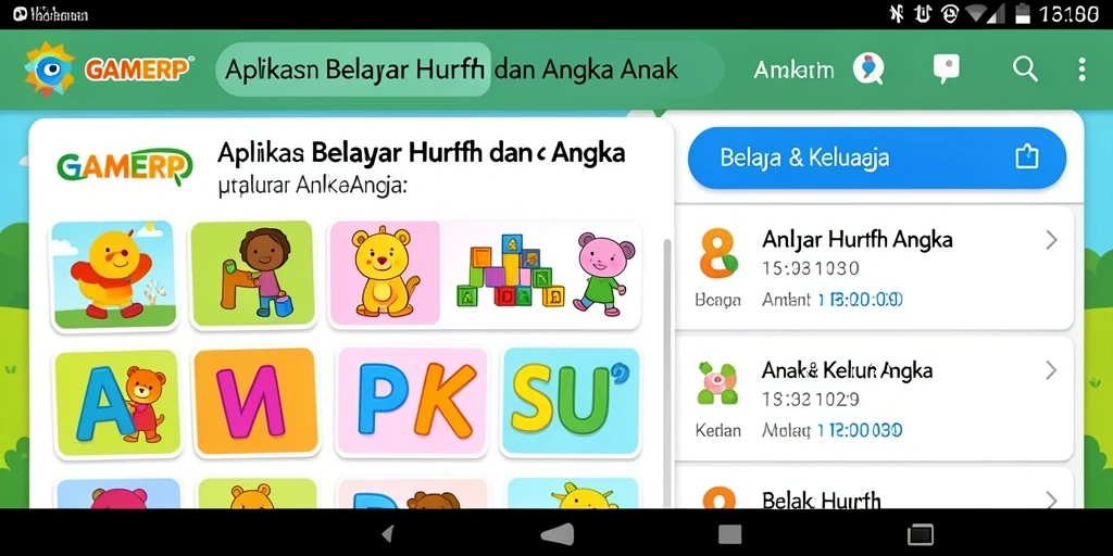 Screenshot utama GAMERP menampilkan tampilan antarmuka belajar yang interaktif.