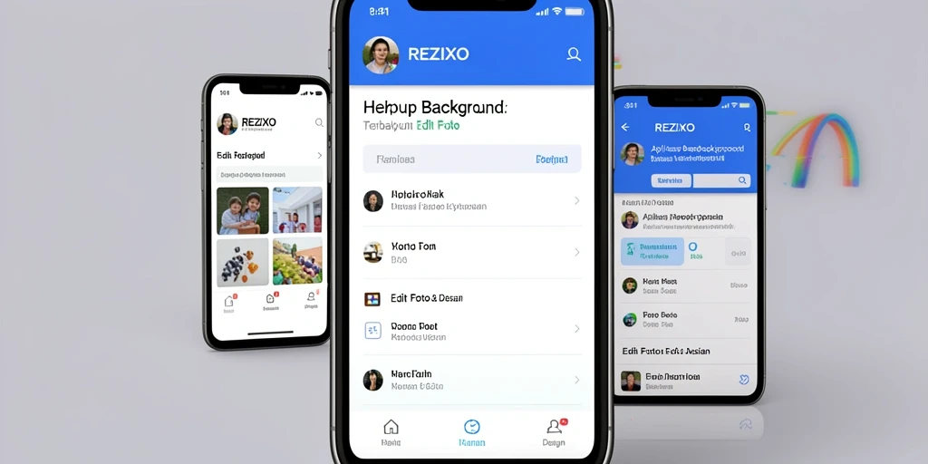 Screenshot antarmuka REZIXO dengan fitur Hapus Background yang intuitif.